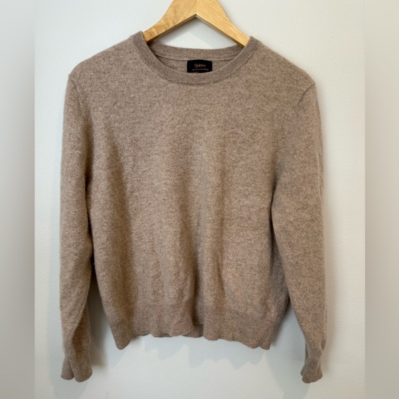 Quince Mongolian Cashmere Crewneck Sweater Size XL, Oatmeal Quiet Luxury - Picture 6 of 14